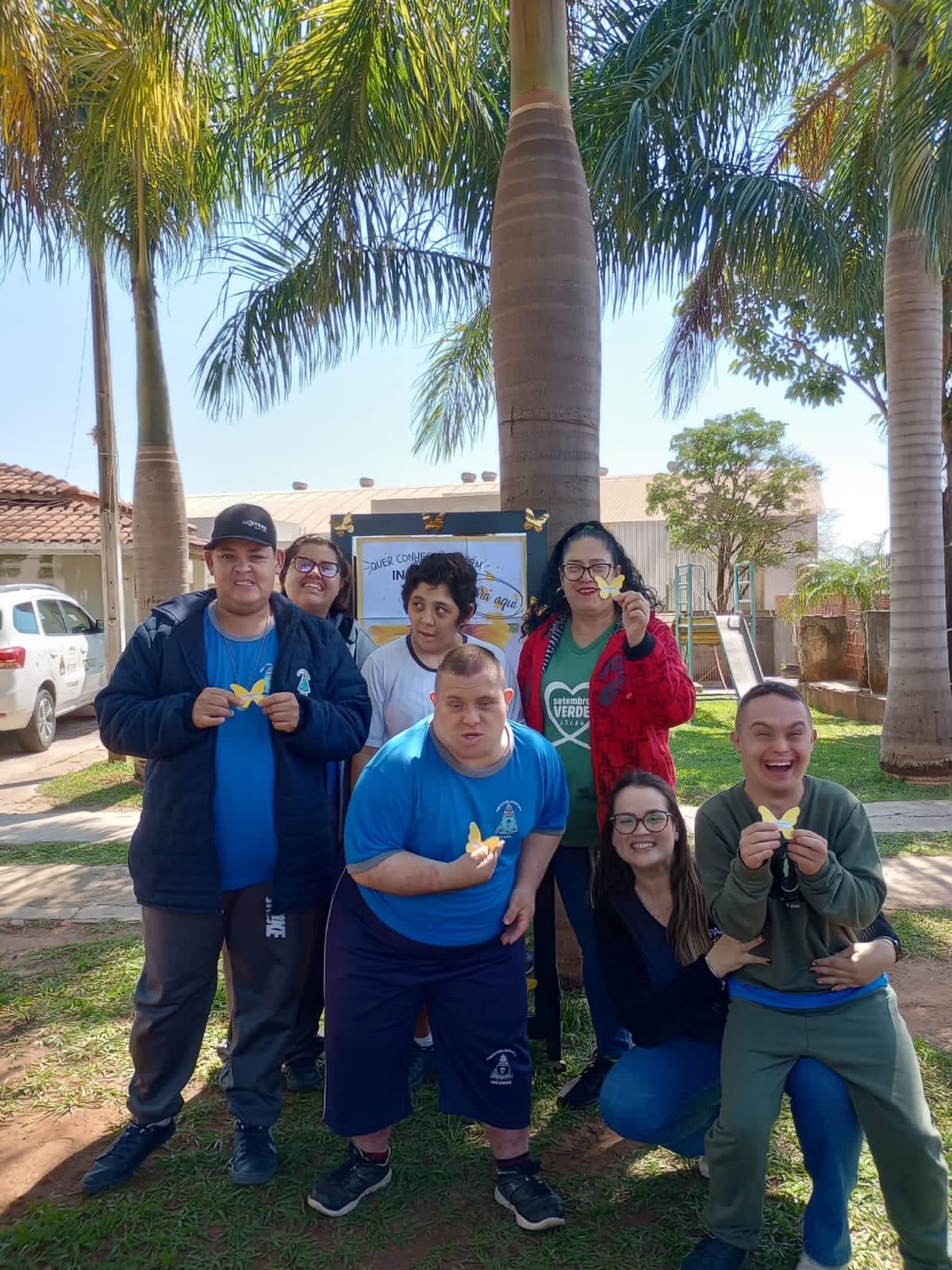 Registro da atividade educativa do Setembro Amarelo na APAE de Iacanga