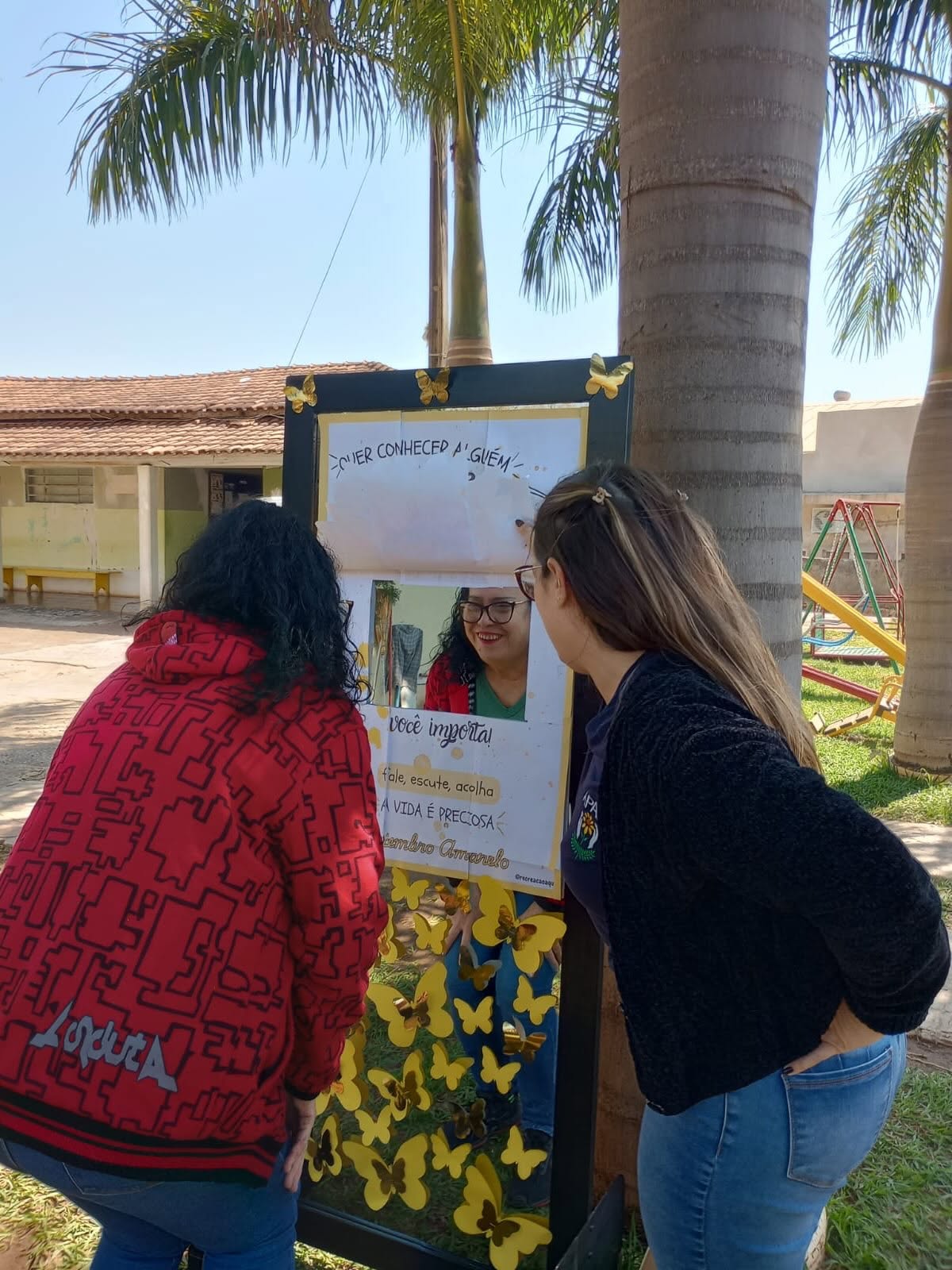 Registro final da ação do Setembro Amarelo na APAE de Iacanga